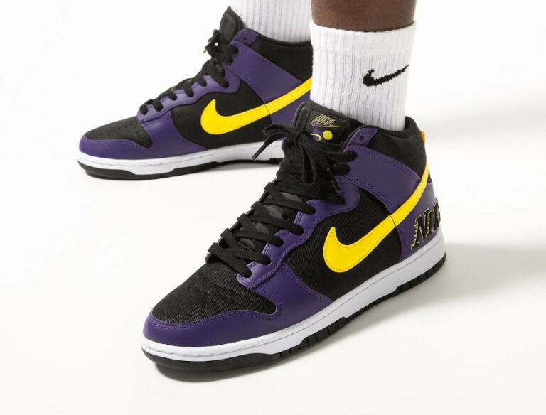 Que Vaut La Nike Dunk High PRM EMB Lakers Court Purple DH0642 001