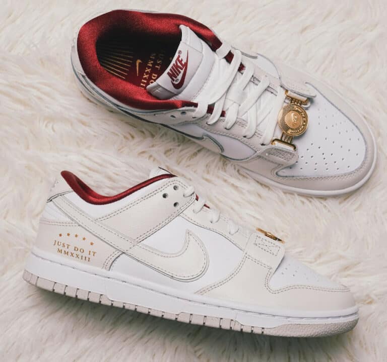 Nike Dunk Low Just Do It White Phantom Pendentif Dv