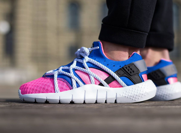 Huarache bleu store et rose