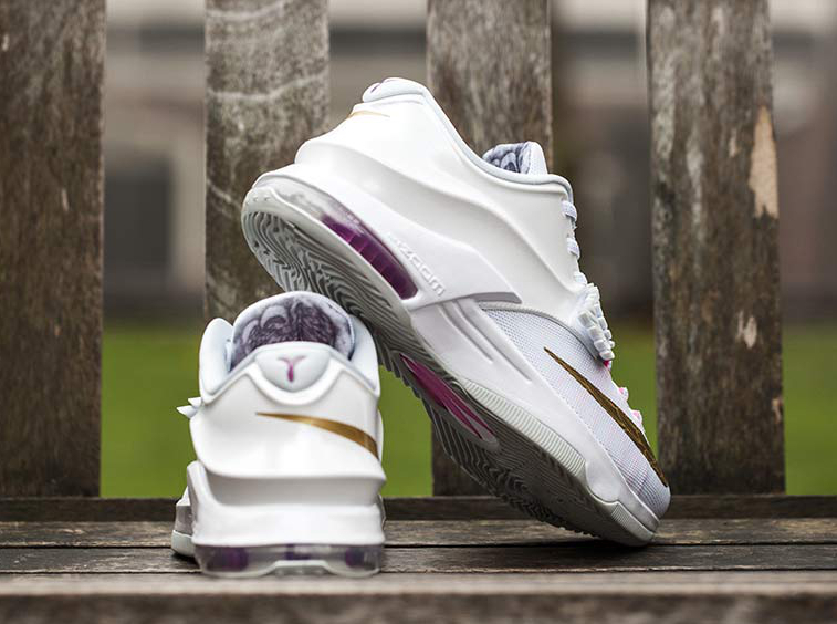 Nike KD 7 Aunt Pearl White Metallic Gold o l acheter