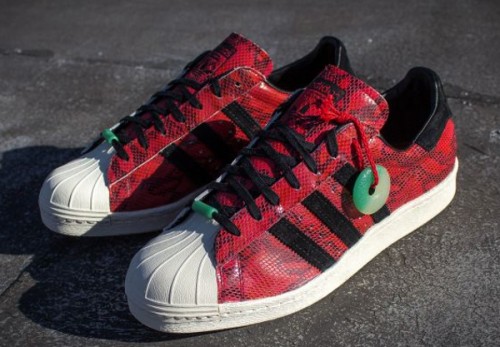 adidas superstar 80s metal Rouge enfant