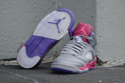 Où acheter la Air Jordan 5 Retro Grey Cement/Pink pour femme