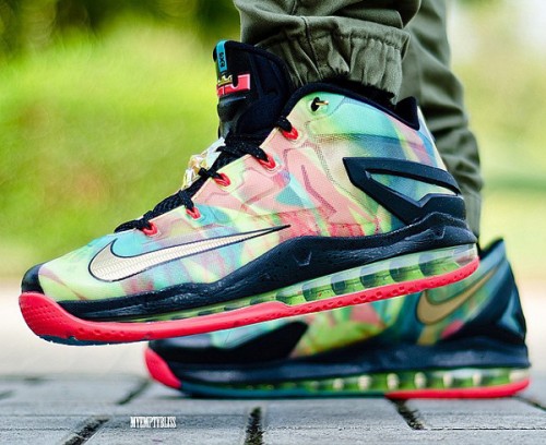 lebron 11 low multicolor