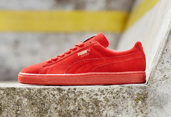 puma suede classic mono iced sneakers high risk red
