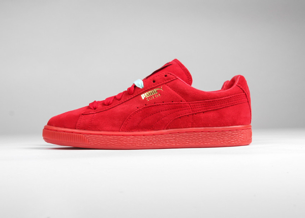 puma suede classic mono iced sneakers high risk red