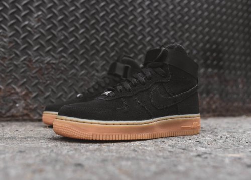 nike air force 1 black suede high