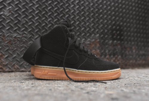 nike air force 1 black suede high