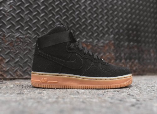 air force 1 high black suede