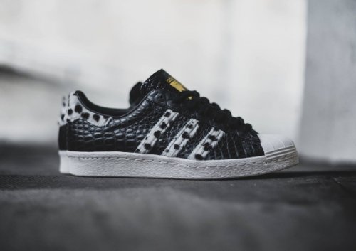 Adidas Superstar 80's Animal Croc Leopard Chalk White/Core Black