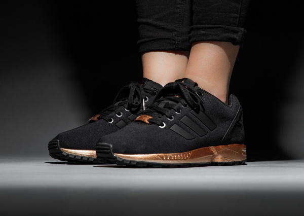adidas zx flux in black and copper