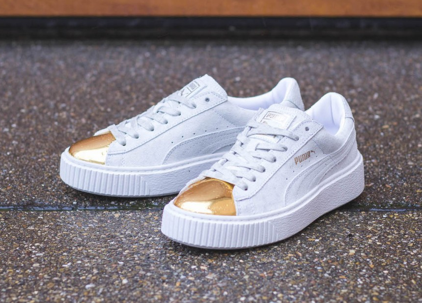 puma creepers with gold toe