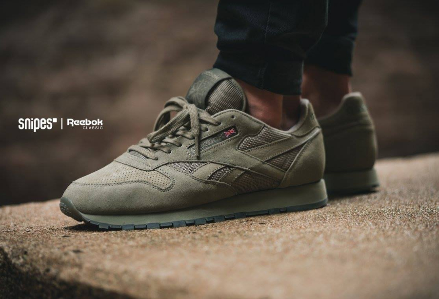reebok classic leather blanche homme