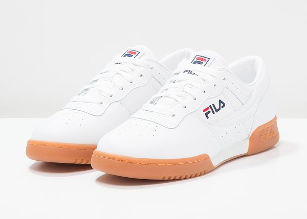 white fila with gum bottoms