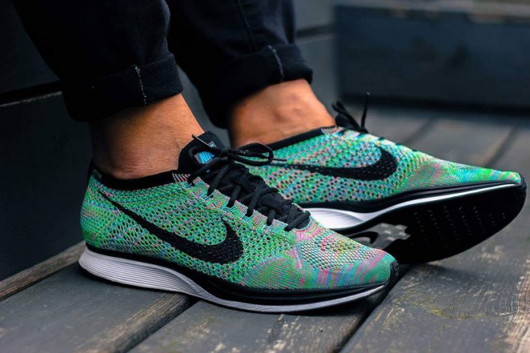 nike flyknit racer rainbow