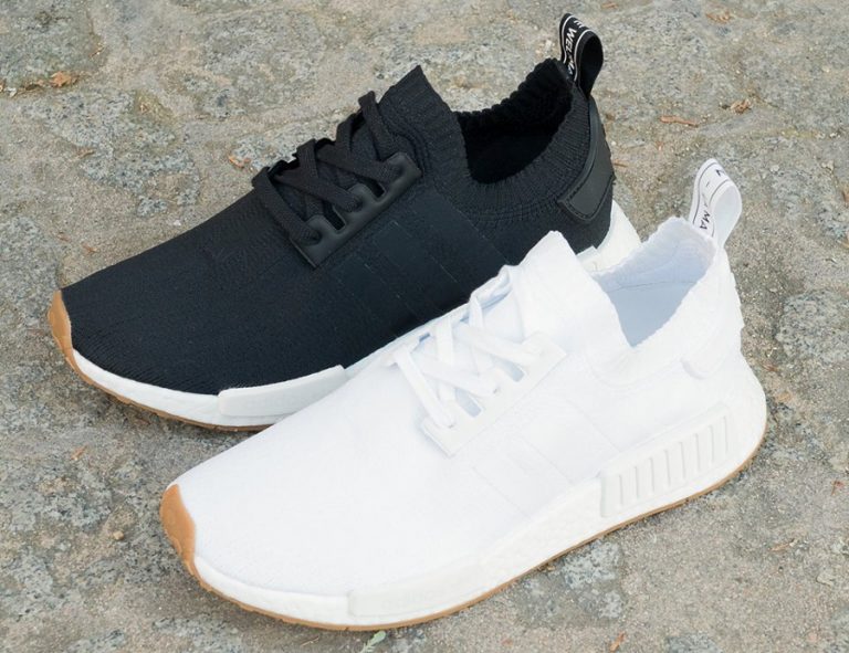 Basket Adidas NMD R1 Primeknit Gum White & Black