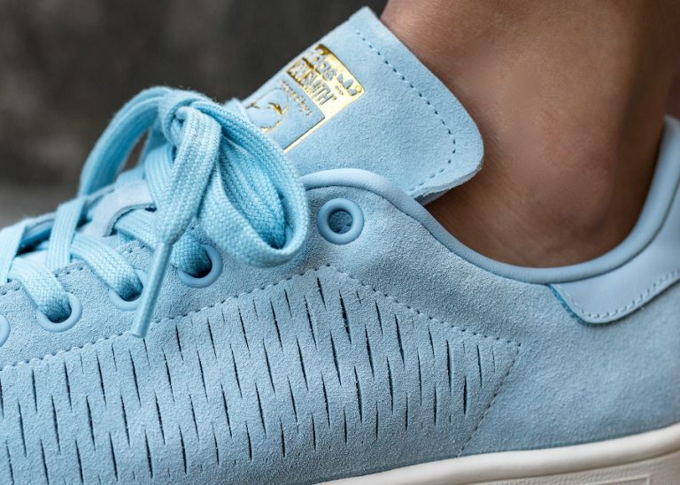 Adidas Originals Stan Smith Daim Perfore Bleu Pastel femme