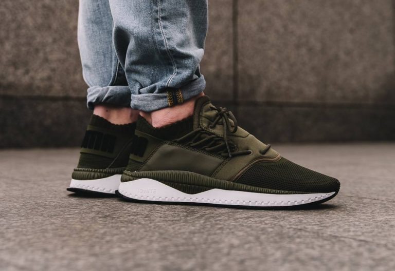 Chaussure Puma Tsugi Shinsei Olive Night (vert olive) militaire (1)