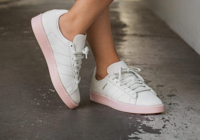 Chaussure Adidas Campus femme White Icey Pink (2)