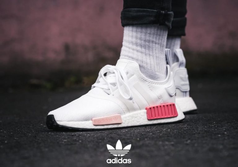 Chaussure Adidas NMD_R1 Blanche Icey Pink (femme)