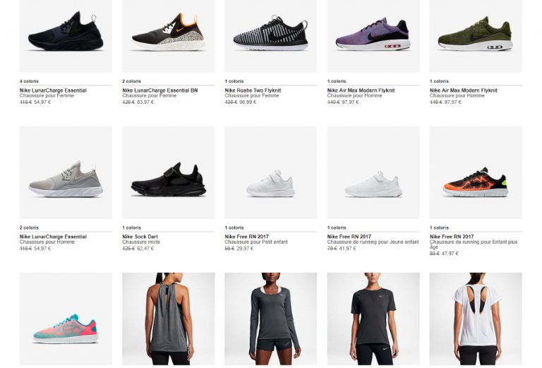 vente flash nike store lifestyle