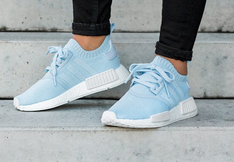 Chaussure Adidas NMD_R1 Primeknit W bleu ciel (2)