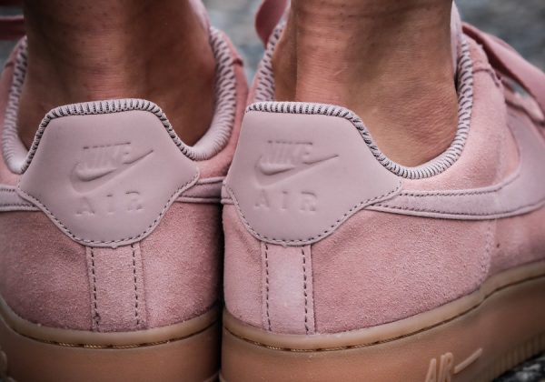 pink suede air force 1 gum sole