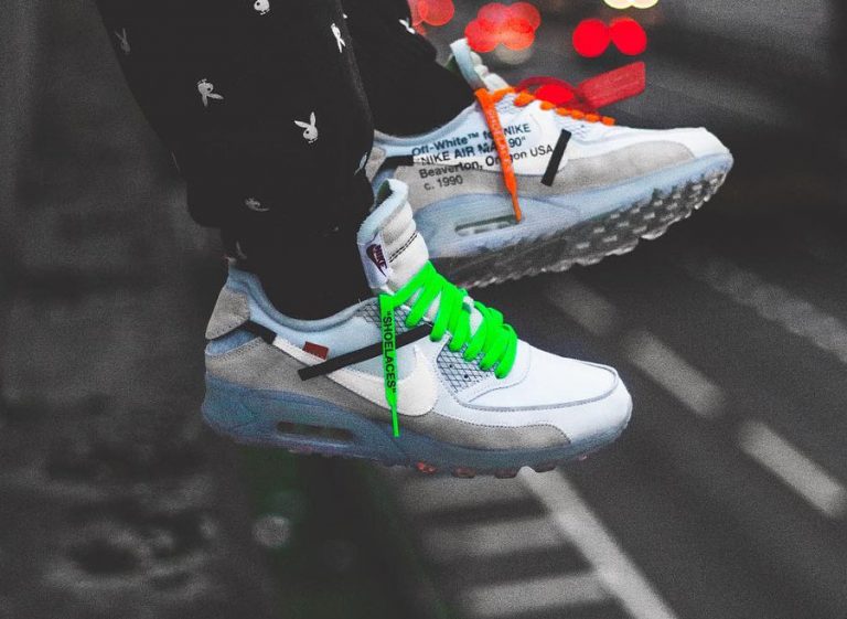 Chaussure Off White x Nike Air Max 90 Ice 'The Ten 10X' (semelle transparente) (1)