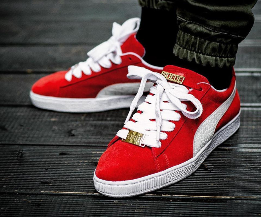 chaussure puma suede rouge