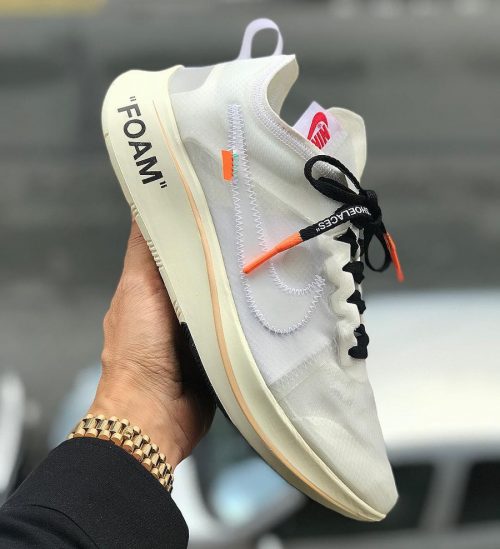 nike foam shoes off white