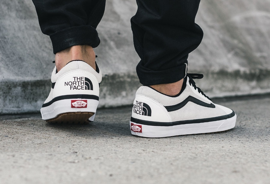 vans the north face white