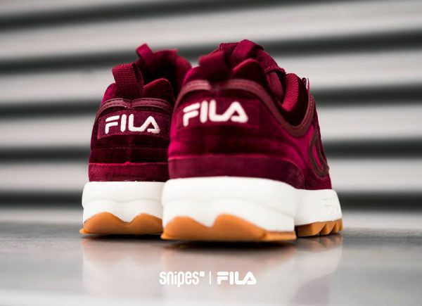 burgundy filas