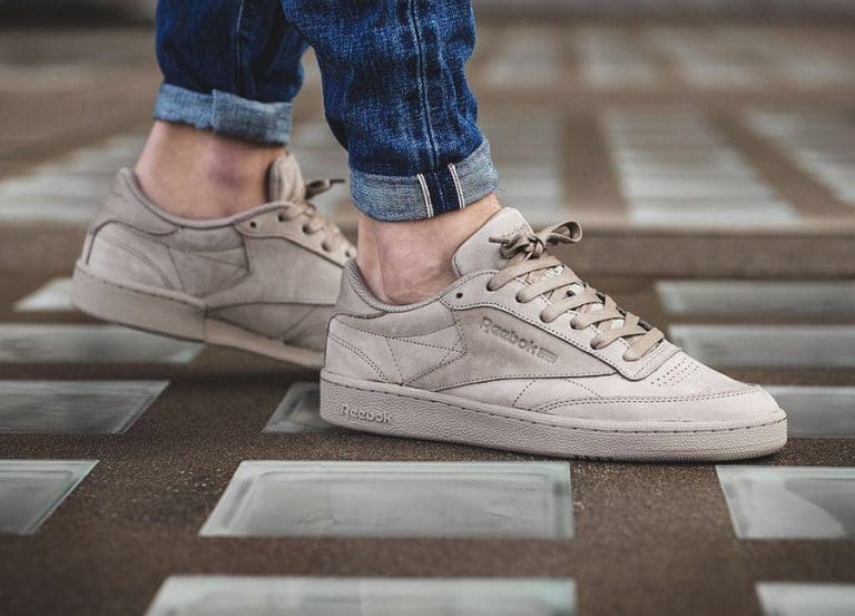 Chaussure Reebok Club C 85 RS Rock Solid Metallic Gold (suède beige)