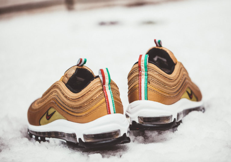 basket Nike Air Max 97 Metallic Gold drapeau de l'italie (4)