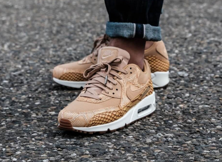 Nike Air Max 90 PRM Tan Gold 'Snakeskin Croc' (chaussure pour homme) AH8046-200