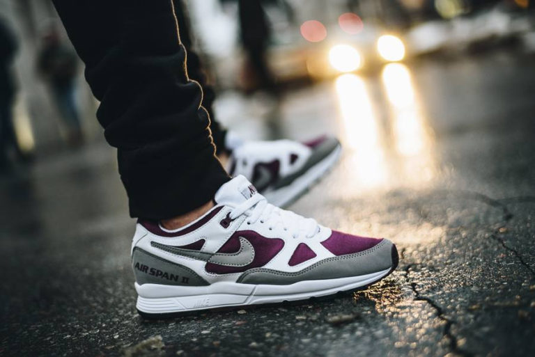 Nike Air Span II Bordeaux Mesh - chaussure rétro homme