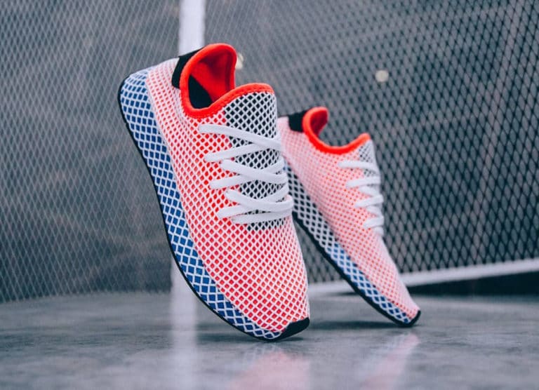 Chaussure Adidas Deerupt Runner 'Solar Red' (motif grillage)