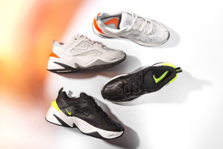 Nike Monarch M2K Tekno blanche & noire fluo