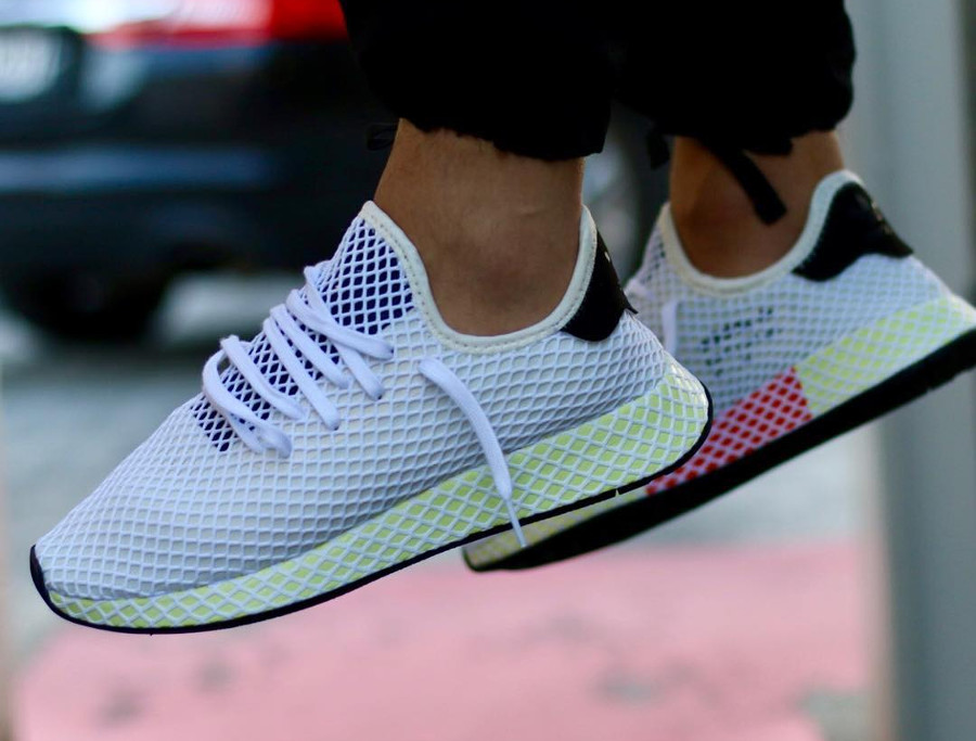 klippe flod Nøgle Adidas Originals Deerupt Sneakers In Yellow And Lilac