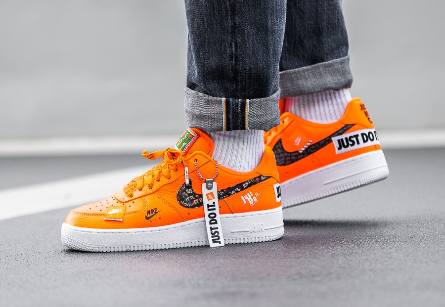 nike air force one just do it orange