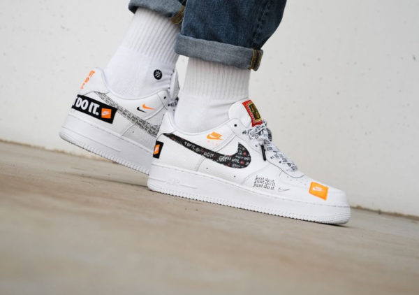 nike air force 1 just do it white and orange