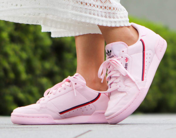 adidas continental femme rose