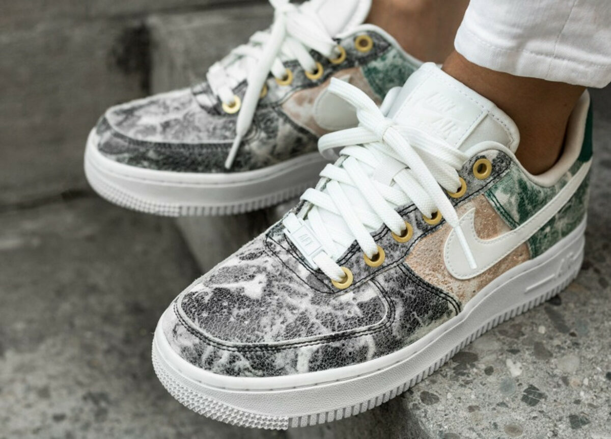 Nike air force one femme grise best sale