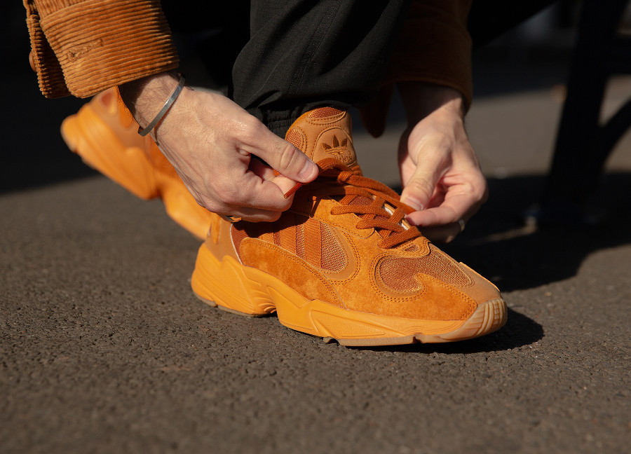 adidas yung 1 orange on feet