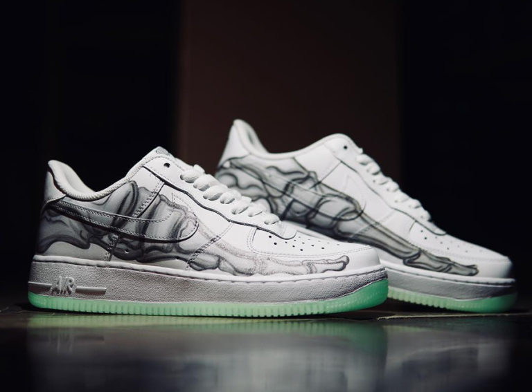 Nike Air Force 1 Low '07 QS Skeleton Halloween 2018 (BQ7541-100)