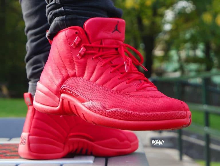 Air Jordan XII Retro toute rouge pour homme (4)