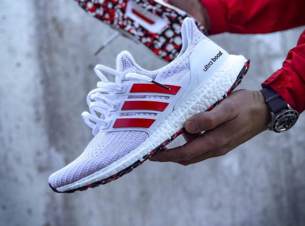 adidas boost white and red