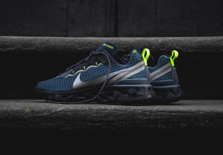 Nike React Element 55 Grid homme Armory Navy Volt