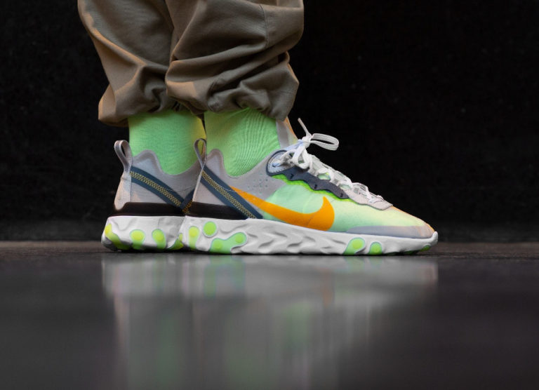 Avis Nike React Element 87 Touch of Lime Light Orewood Brown