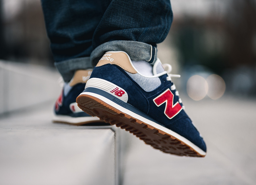 navy blue and red new balance