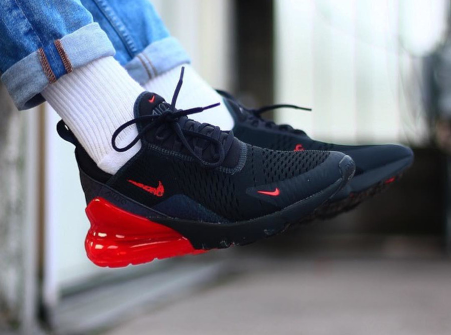 air max 270 red and black reflective